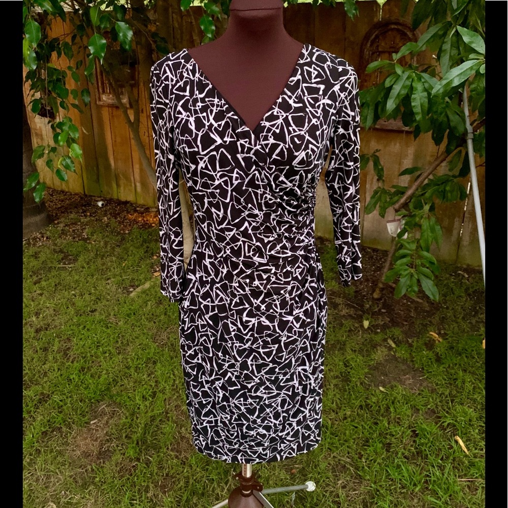 Ralph Lauren Dress with 3/4 Sleeves & Wrap Front